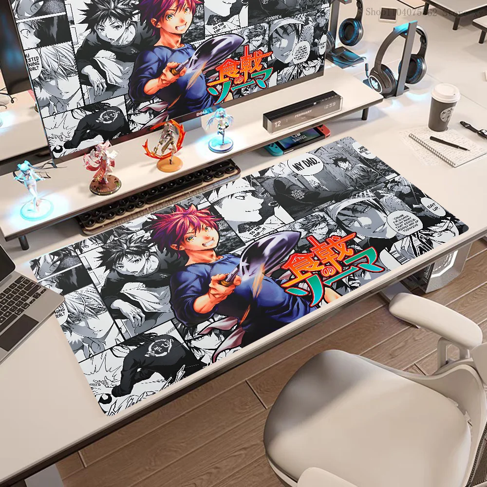 Food Wars Shokugeki No Soma Mousepad Large Keyboard Desk Mat Gaming Mouse Pad LockEdge Non-slip Mat