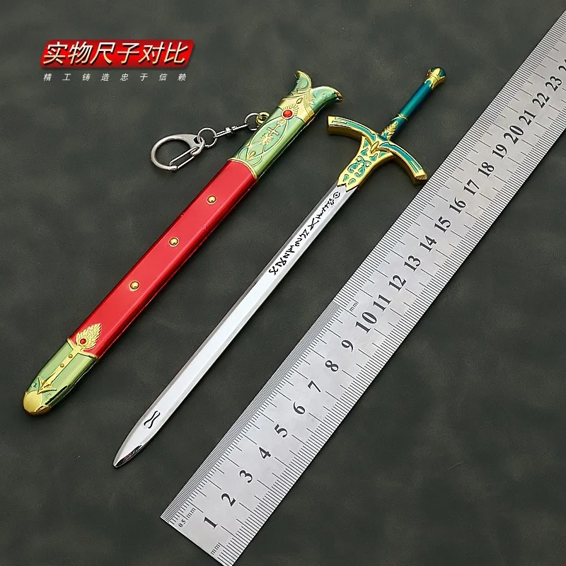 22cm Caliburn Sword Altria Pendragon Fate Stay Night Game Anime Merchandise 1:6 Metal Weapon Model Home Ornament Craft Equipment