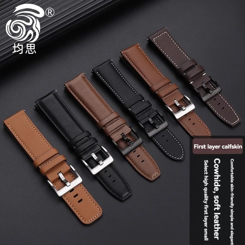 Correa de cuero de vaca suave para reloj inteligente Huawei GT5 Pro, accesorio de pulsera de repuesto, 46mm, novedad