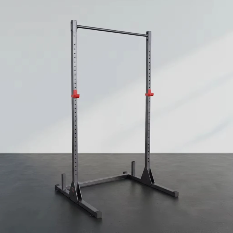 Standing Foldable Squat Rack Spotter Arms Alloy Steel Frame Multi‑Functional Gym Equipment Indoor Strength Workout Unisex
