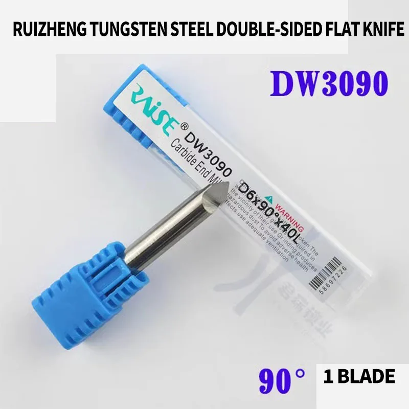 for DW3090 sharp tungsten steel double-sided flat drill D6x90°x40*1T 90°-1 1 tooth double-sided angle milling cutter