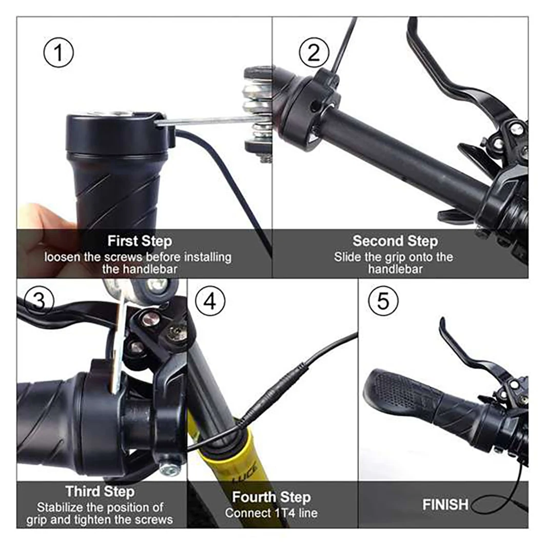 

Efficientt-Waterproof Electric Bicycle Throttle Grip Speed Control Handle Bar For Electric Bike/Scooter/Tricycle Accessories
