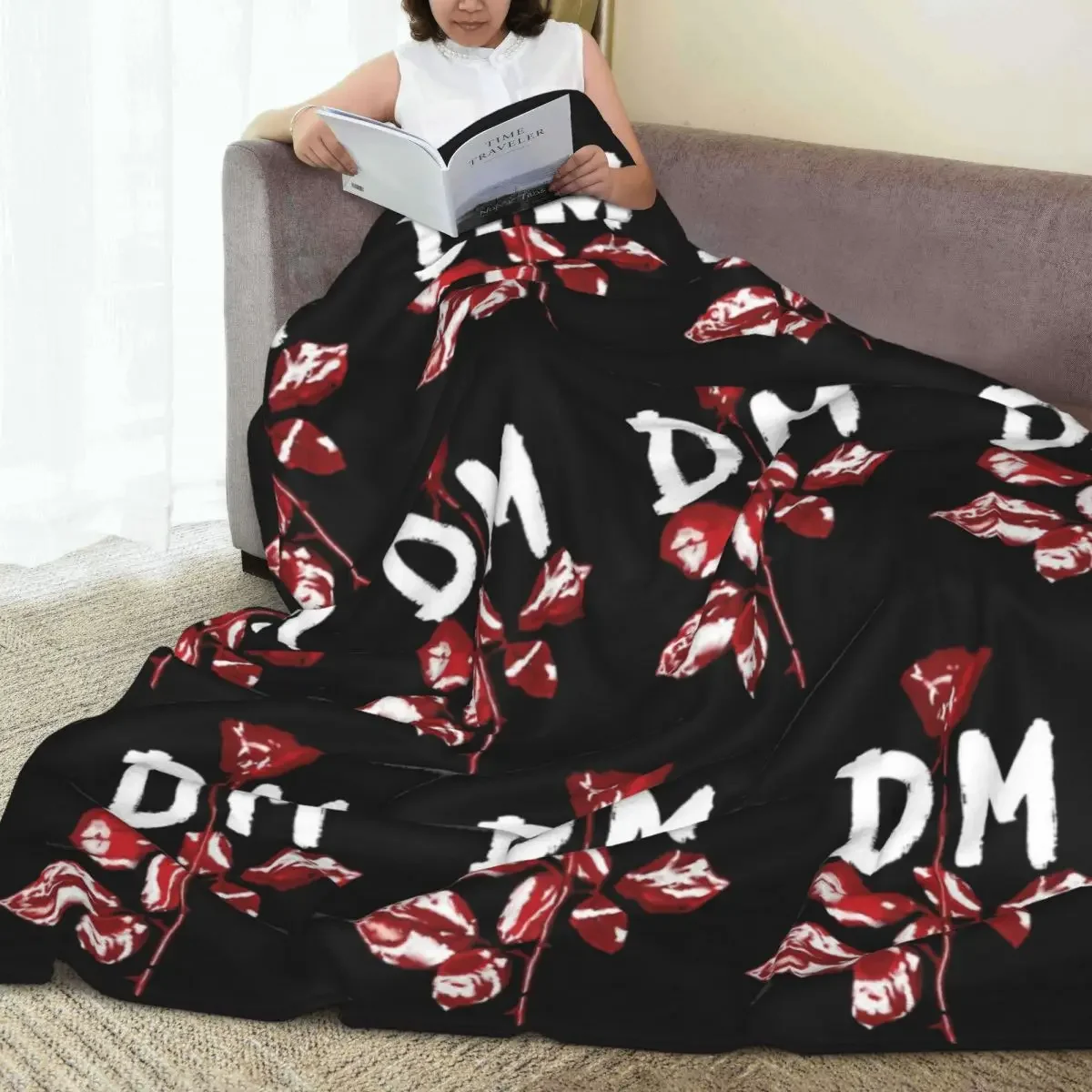 Depeches Rose Mode DM Blanket Fleece Decoration Depeches Mode Portable Ultra-Soft Throw Blanket for Sofa Car Quilt