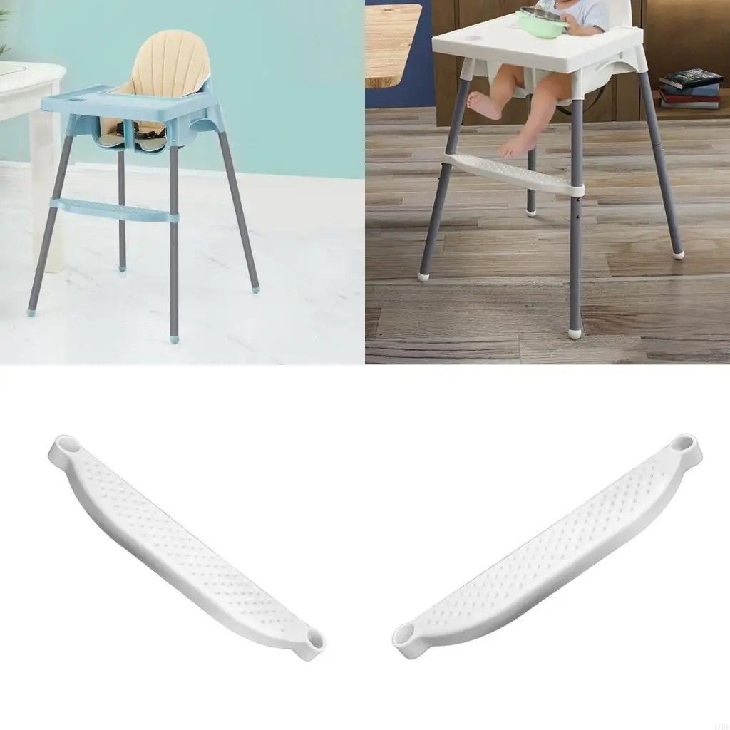 Reposapiés plástico 97BE, reposapiés antideslizante, sillas altas, reposapiés, instalación sencilla, mejora estabilidad