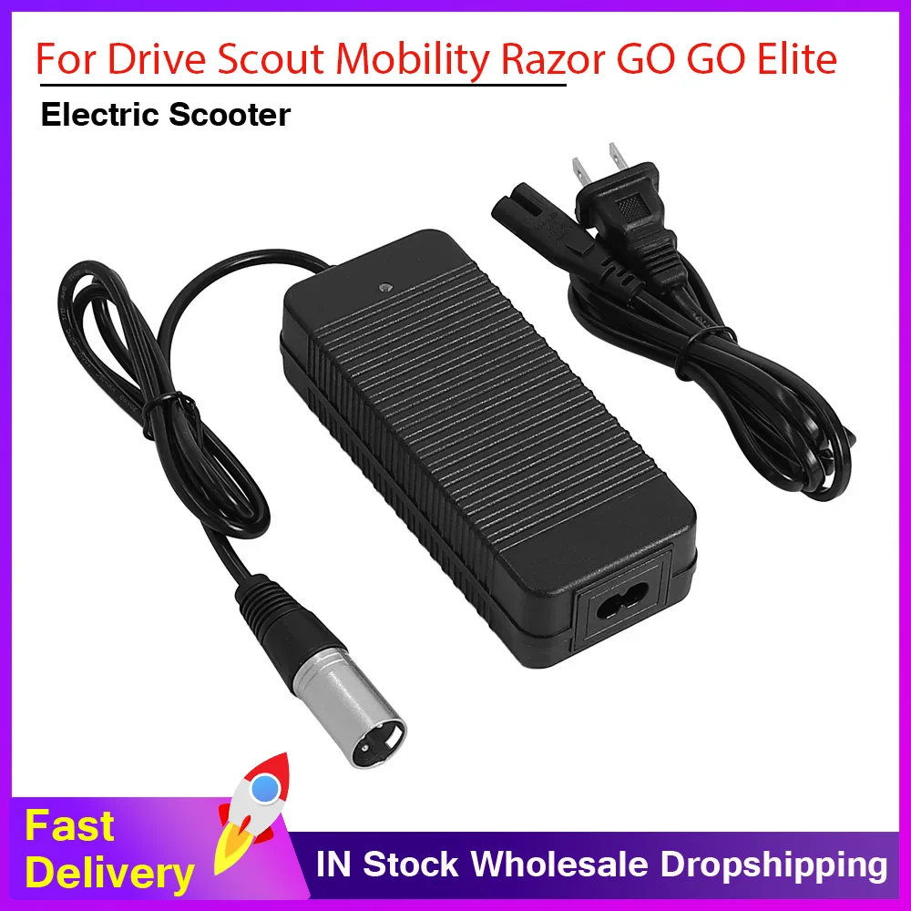 

29.4V 2A Charger 3pin XLR Connector Battery Charger for Drive Scout Mobility Razor GO GO Elite Traveller SC40E SC44E EU US Plug