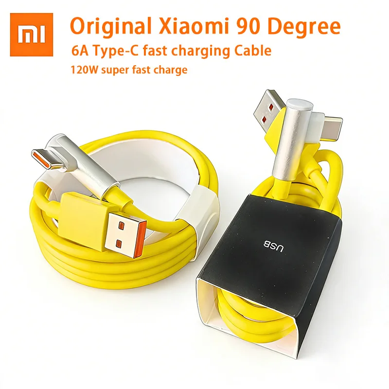 Original Xiaomi 120w 90 Degree USB Type C Cable Turbo Fast C