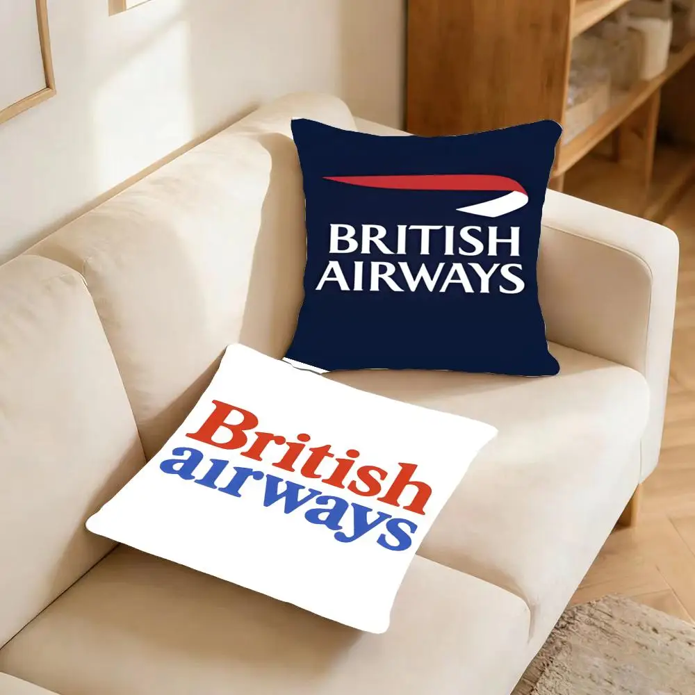 Airline Travel British Airways Cushion Cover Warm coral fleece Cute kawaii plush Kawaii mascot throw