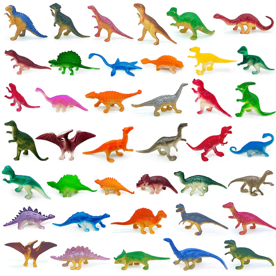 48Pcs/set Mini Dinosaur Figures Model Children's Educational Toys Small Simulation Animal Figure Toys for Kids Birthday Gifts