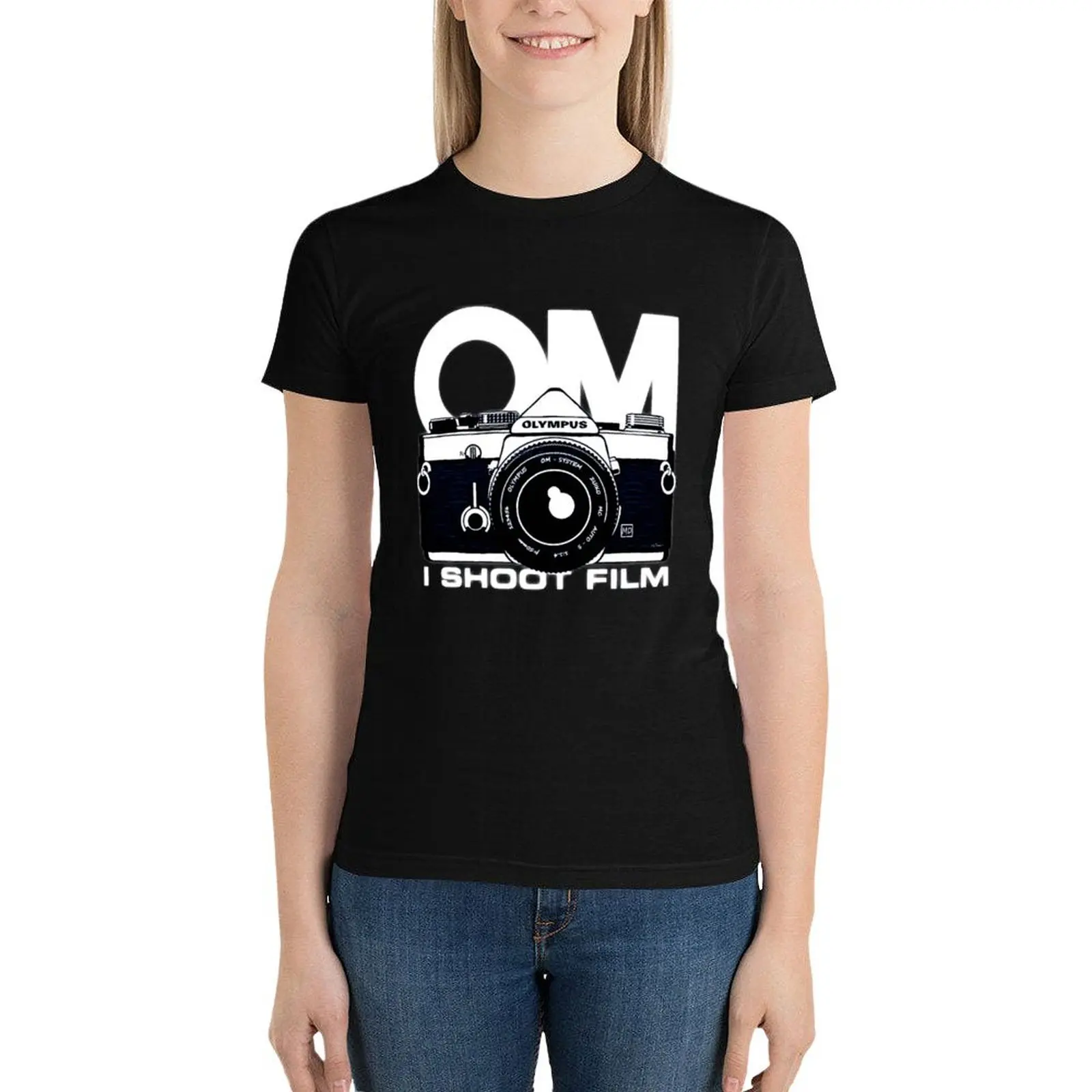 Classic Olympus camera T-Shirt female lady clothes Aesthetic clothing spring clothes Women 2024