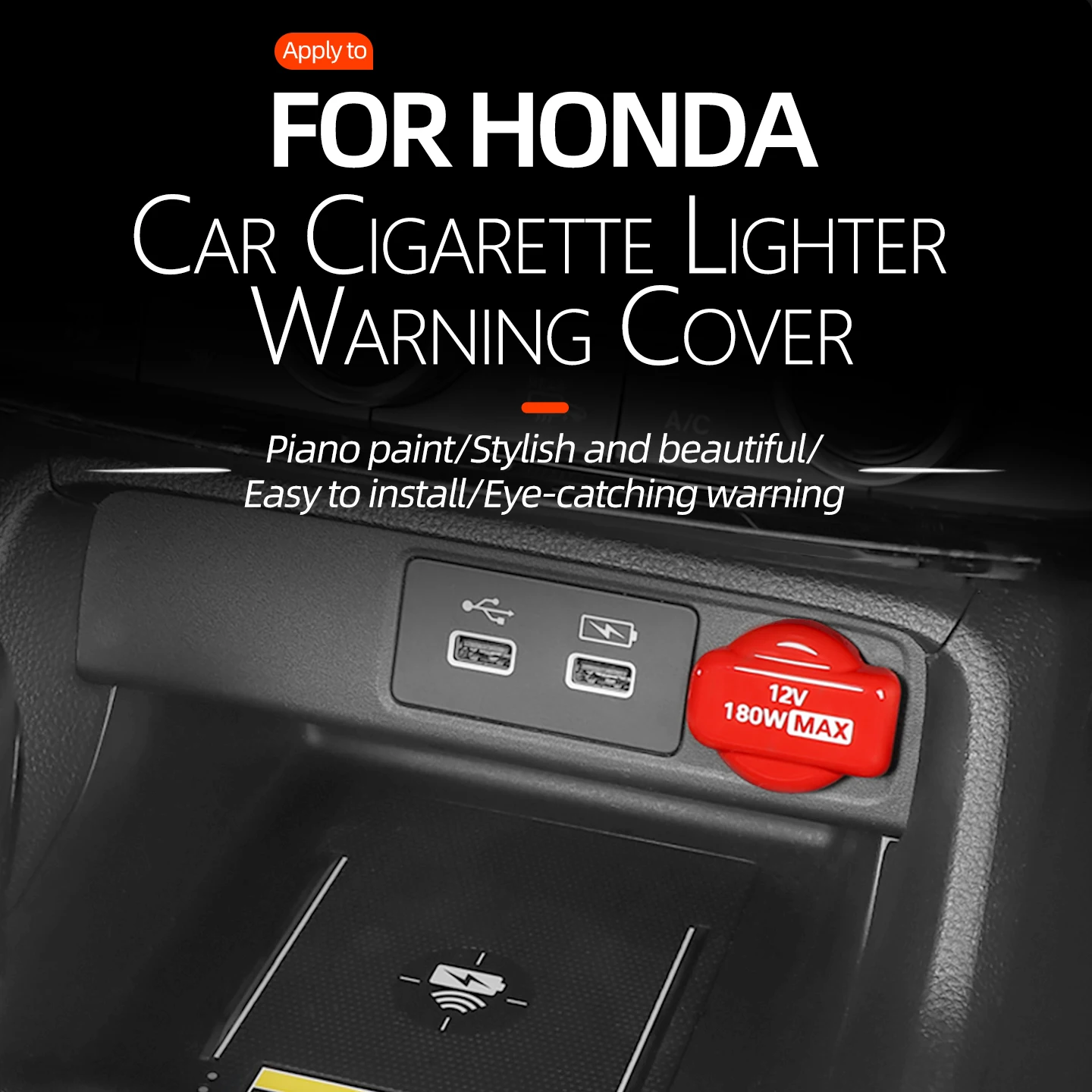 FOR HONDA 2022-2025CIVIC 2023-2025CR-V 2023-2025HR-V 2023-2025ACCORD Cigarette lighter decorative cover accessories