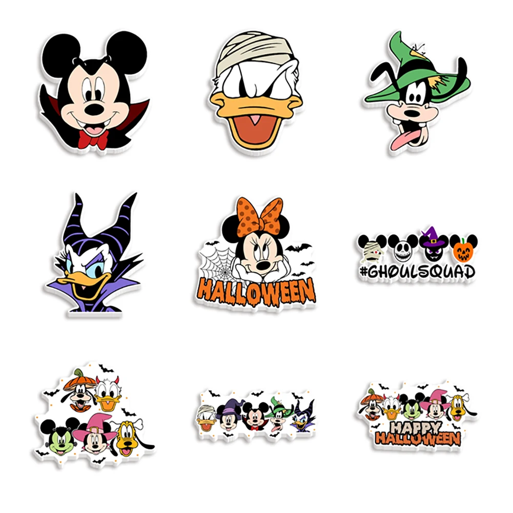 Disney Halloween Spooky Charms Acrylic Witch Hat Flatback Resins For Phone Cases 30 Pcs/lot