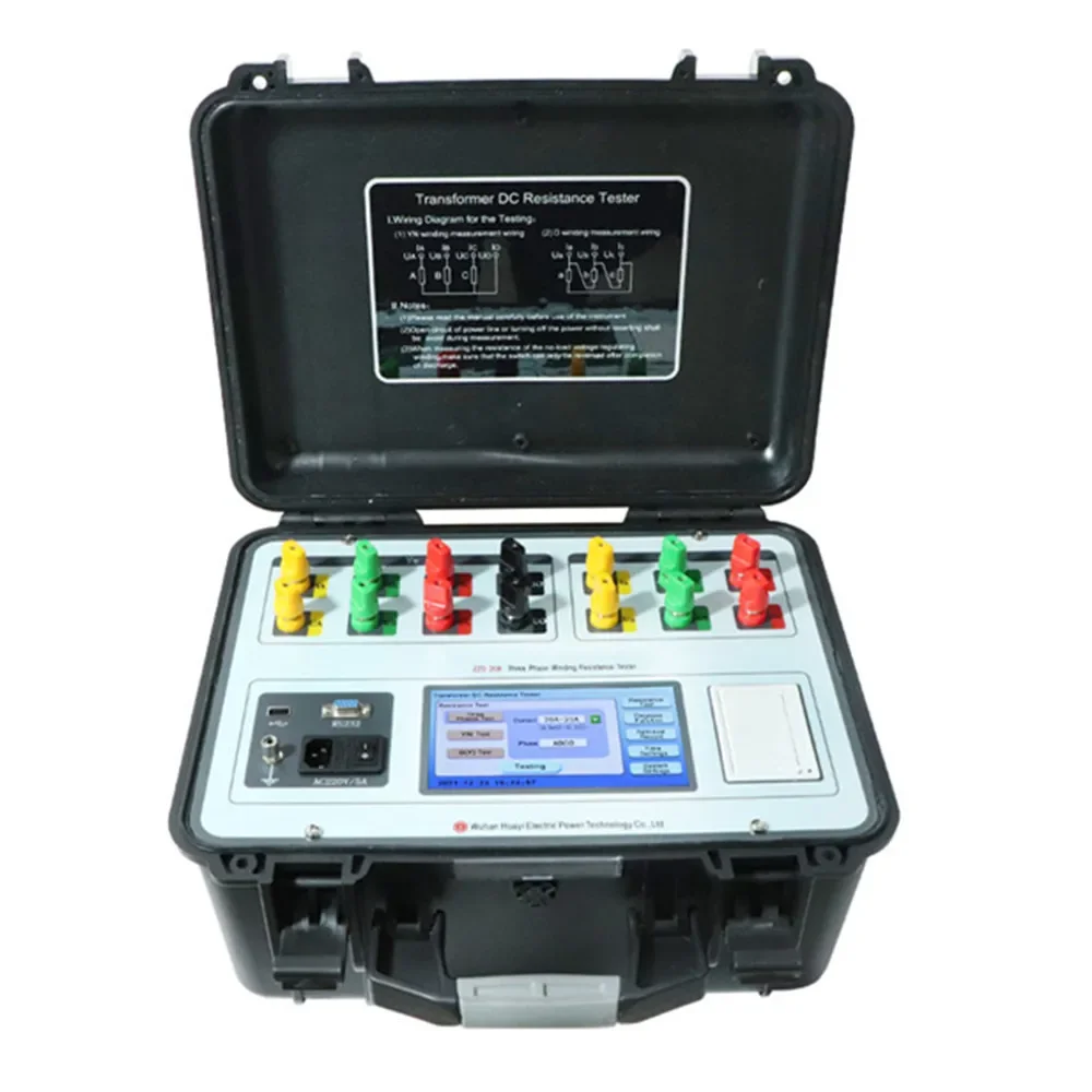 40A Large Current Transformer DC Resistance Tester 3 Phase Channel DC Winding Meter Efficient Product For Testing Resistance