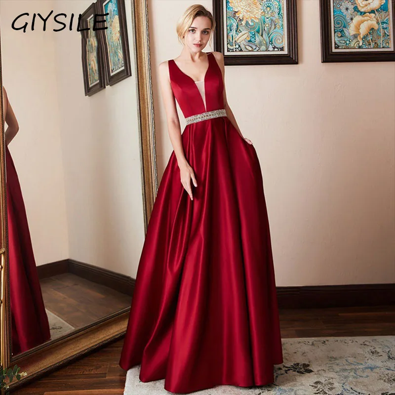 

GIYSILE Banquet Evening Dress New Sleeveless Backless Prom Party Dress Luxury Vestidos Fashionable and Elegant Host Formal Dress