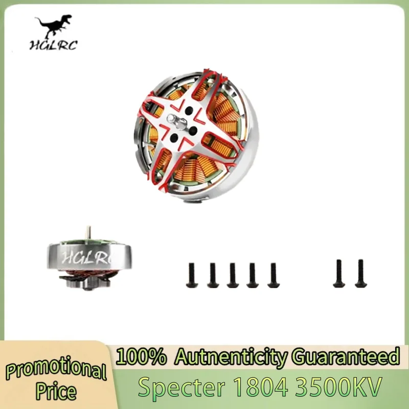 

HGLRC SPECTER 1804 Brushless Motor 2450KV 4S 3500KV 6S for FPV Freestyle 3" 3.5" Drones DIY Parts