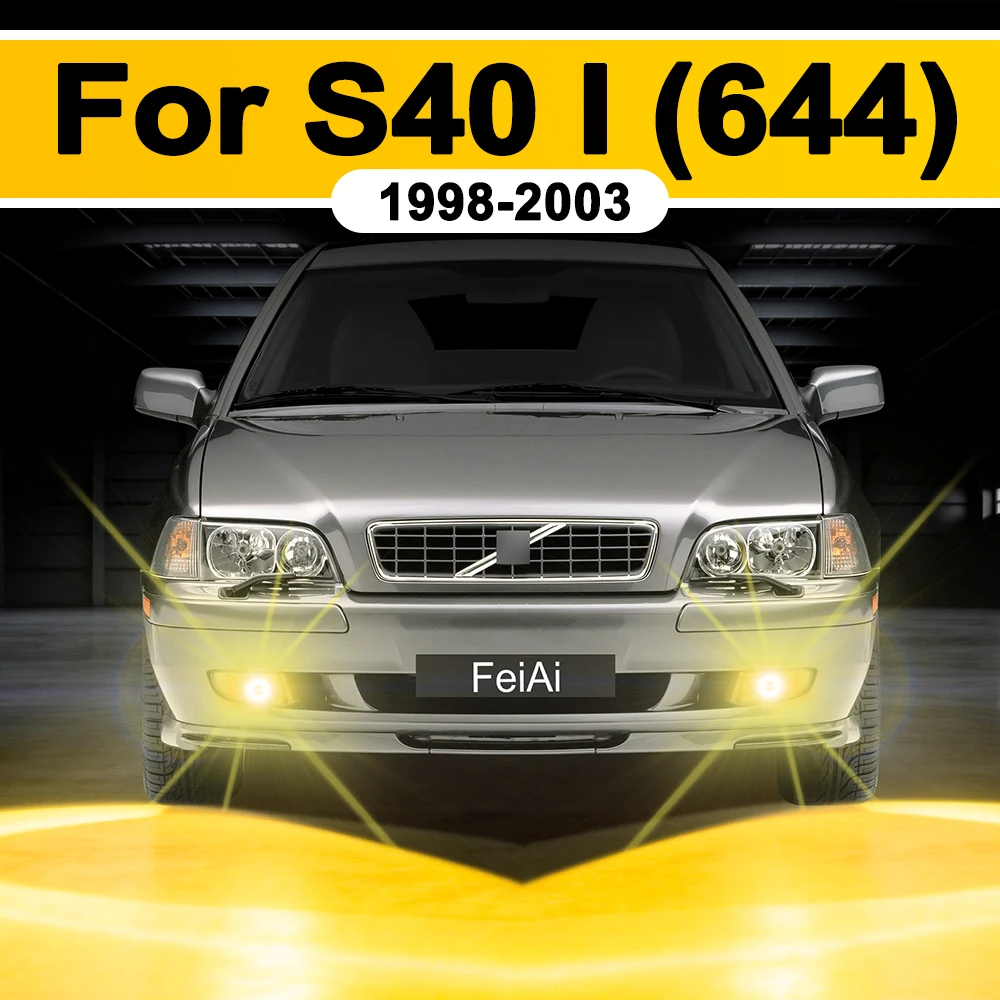 

LED Fog Light Bulb For Volvo S40 1998 1999 2000 2001 2002 2003 3000K Yellow 6000K White Fog Lamp S40 Car Accessories H3 LED Bulb