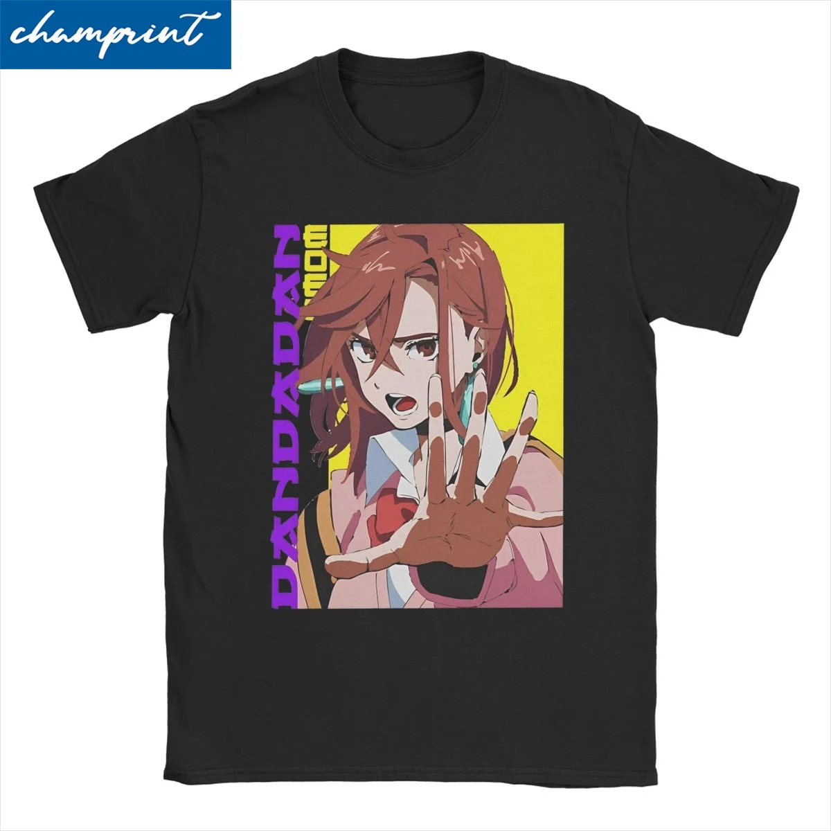 Momo Dandadan T Shirt Men Women Cotton Amazing T-Shirts Round Collar Anime Tee Shirt Short Sleeve Clothing Party