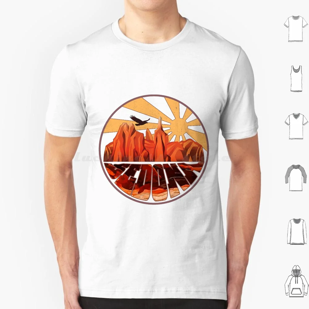 Retro Vintage Sedona Arizona Hiking Sunset Dawn Gift T Shirt Cotton Men Women DIY Print Retro Vintage Sedona Arizona Hiking