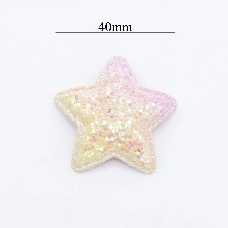 10pcs Glitter Fabric Applique Butterfly Mouse Star Flower Heart Rabbit Bear Cat Fish Baby Patches for DIY Hair Clips Decor