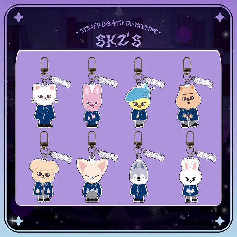 

SKZOO Mini Cartoon Animal Keychain, Cute Soft Hanging Toy for Car & Backpack Decor