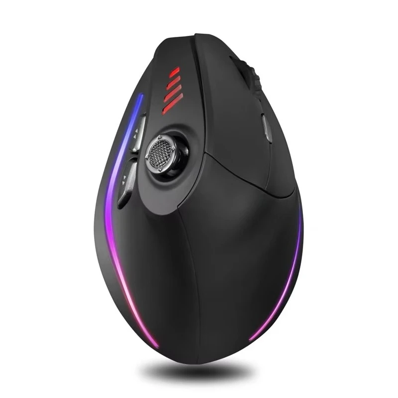 Vertical Gaming Mouse 12 Button Programmable 2.4G Wireless Adjustable DPI RGB Esports Ergonomic PC Laptop Computer Mouse Device