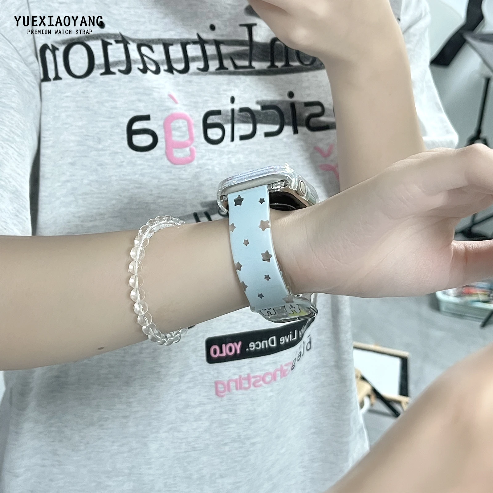 Color matching printed watch strap for Apple Watch 11 10 9 8 7 Band Replaceable Bracelet for iWatch 42mm 41mm 40mm Watchband