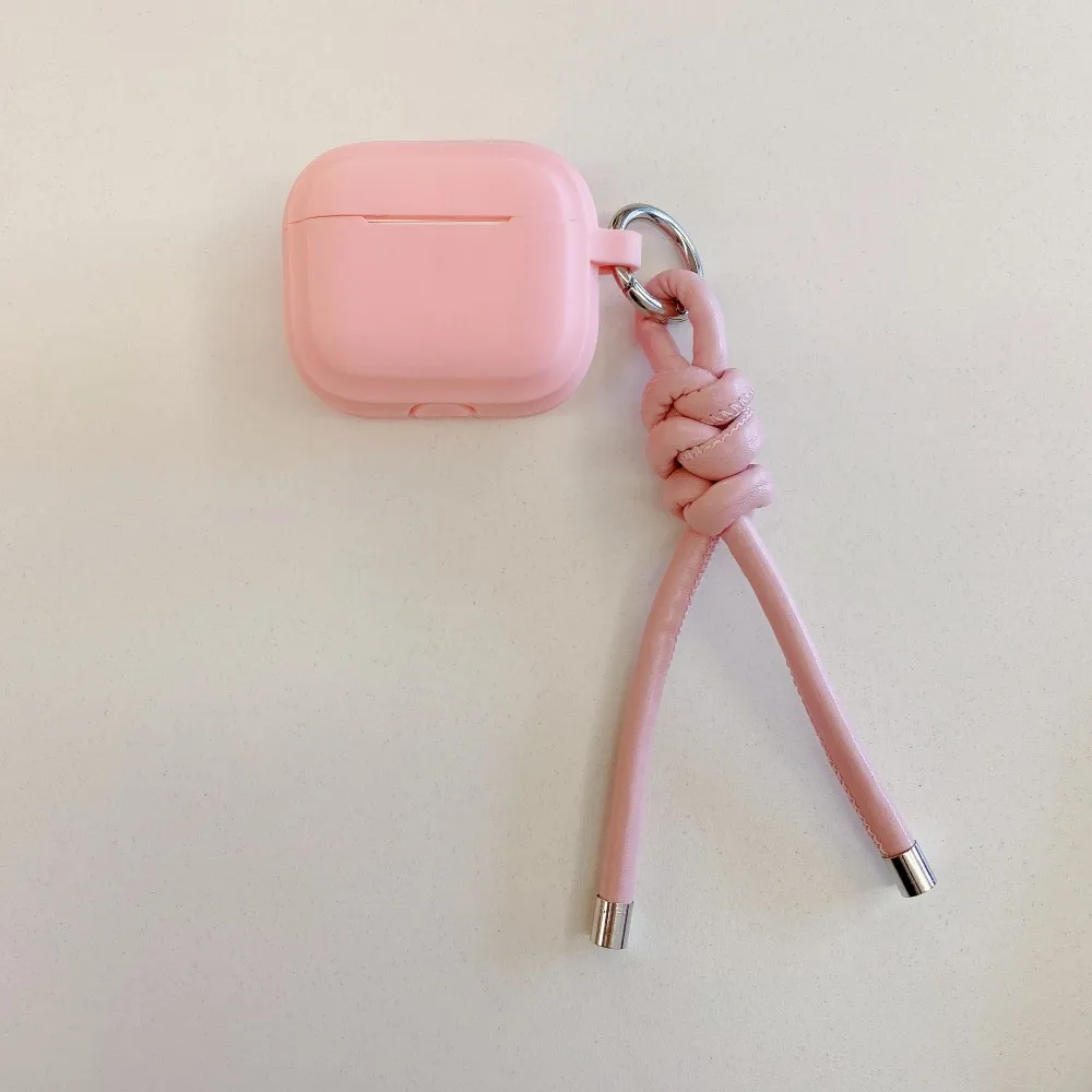2025 New TPU earphone case with lanyard fall prevention couple For airpods 4 3 pro 2 1 box case Suitable for ladies  airpod case