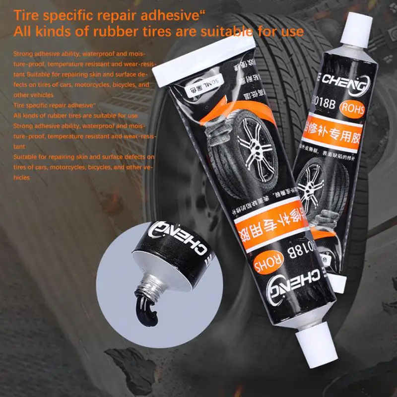 30/50ml Waterproof High Temperature Resistant Tyre Repair Liquid Strong Rubber Glues Adhesive Glue Car Repairs Tools Visible