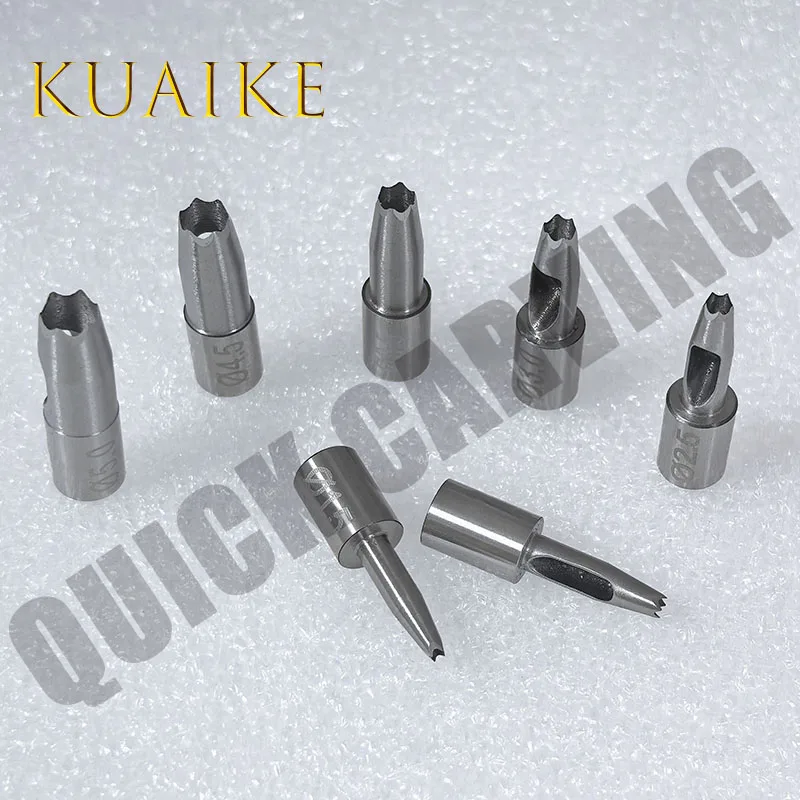10PCS ATOM Punching Bits HSS Puncher Leather Punching Knife Cutting Machine Accessories Notching Hole Punches 24x7mm Puncher