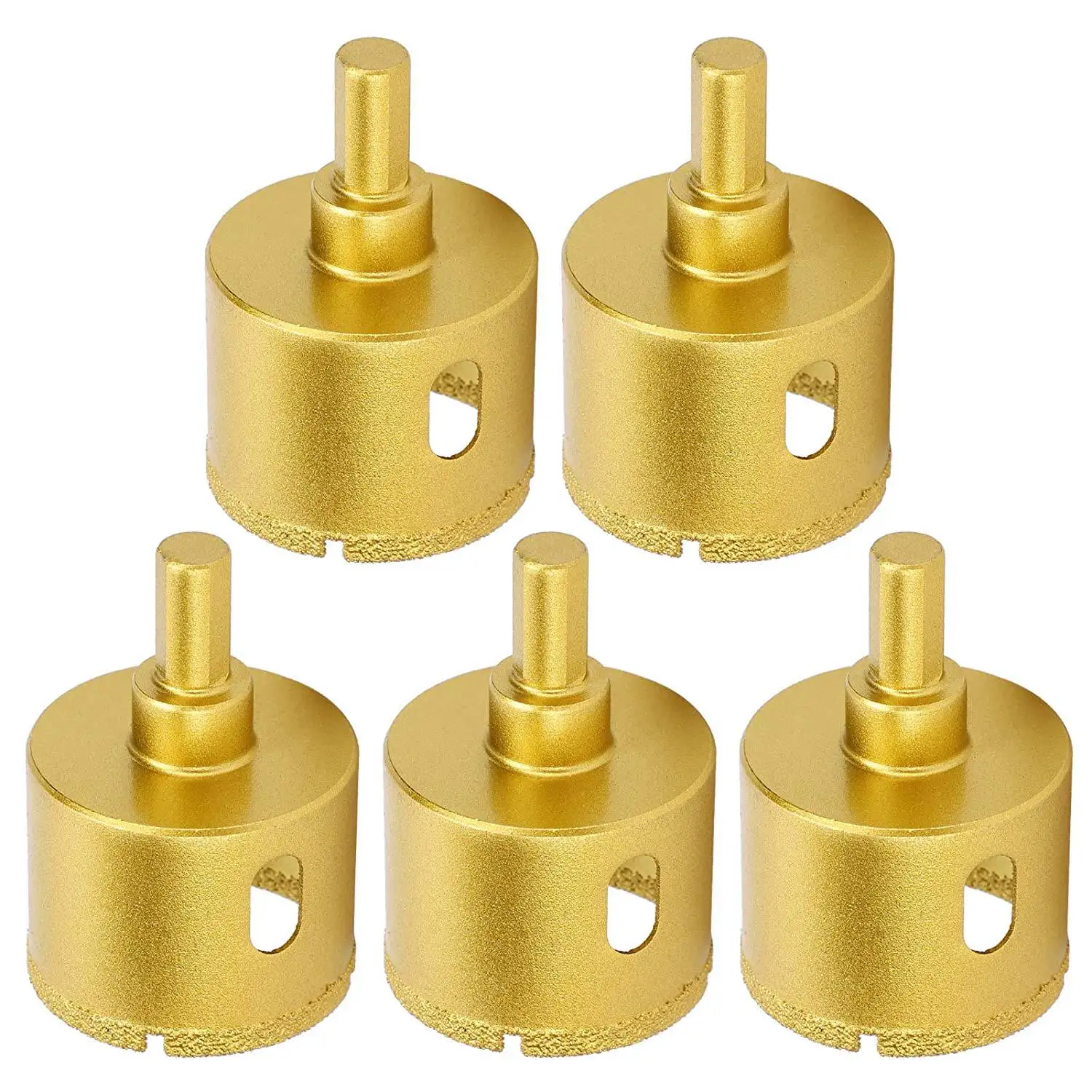 5Pcs 45mm Golden Diamond Hole Saw Drill Bit Core Drill Cutter for Glass Ceramic Porcelain Tiles Marble Granite Quartz