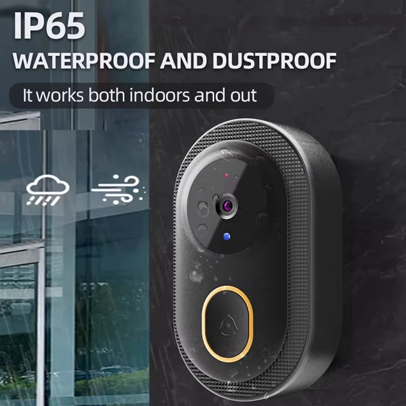 Tuya Wifi Video Doorbell Wireless HD Camera IR Alarm Security Smart Home Wifi Intercom Door Bell Camera For Home-Y41A