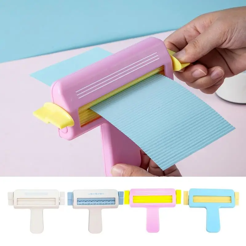 Diy Papier Crimper Machine Corrugator Crimper Voor Het Vervaardigen Van Inkeping Roller Voor Ambachtelijke Papier Gesneden Gat Punch Handgereedschap Voor Kunst