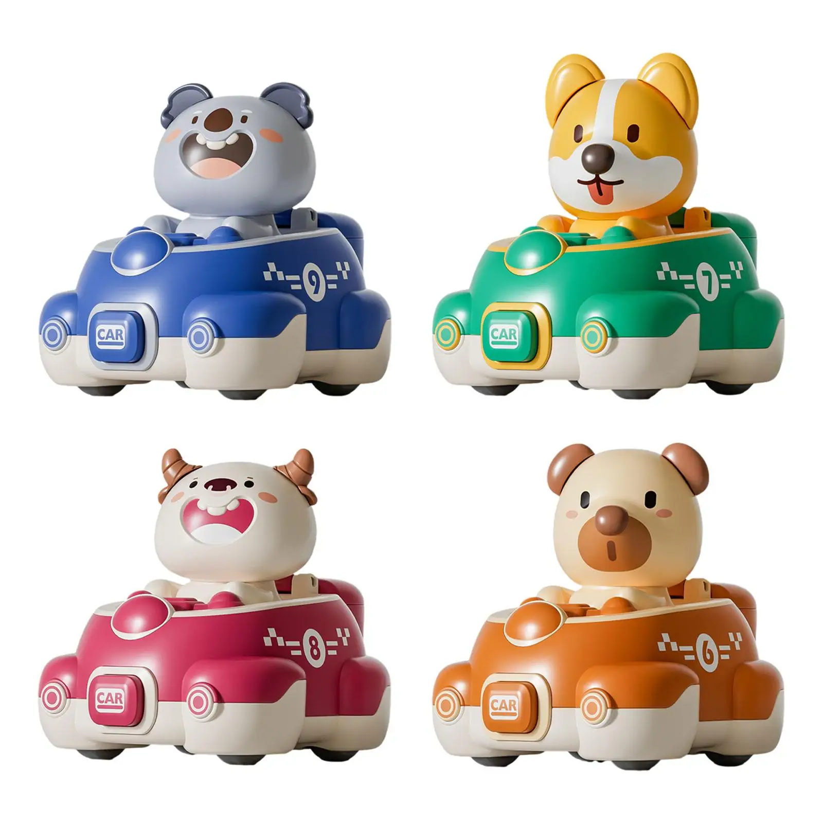 Infant Play Vehicle Educational Cute Interactive Toys Friction Car Toy for