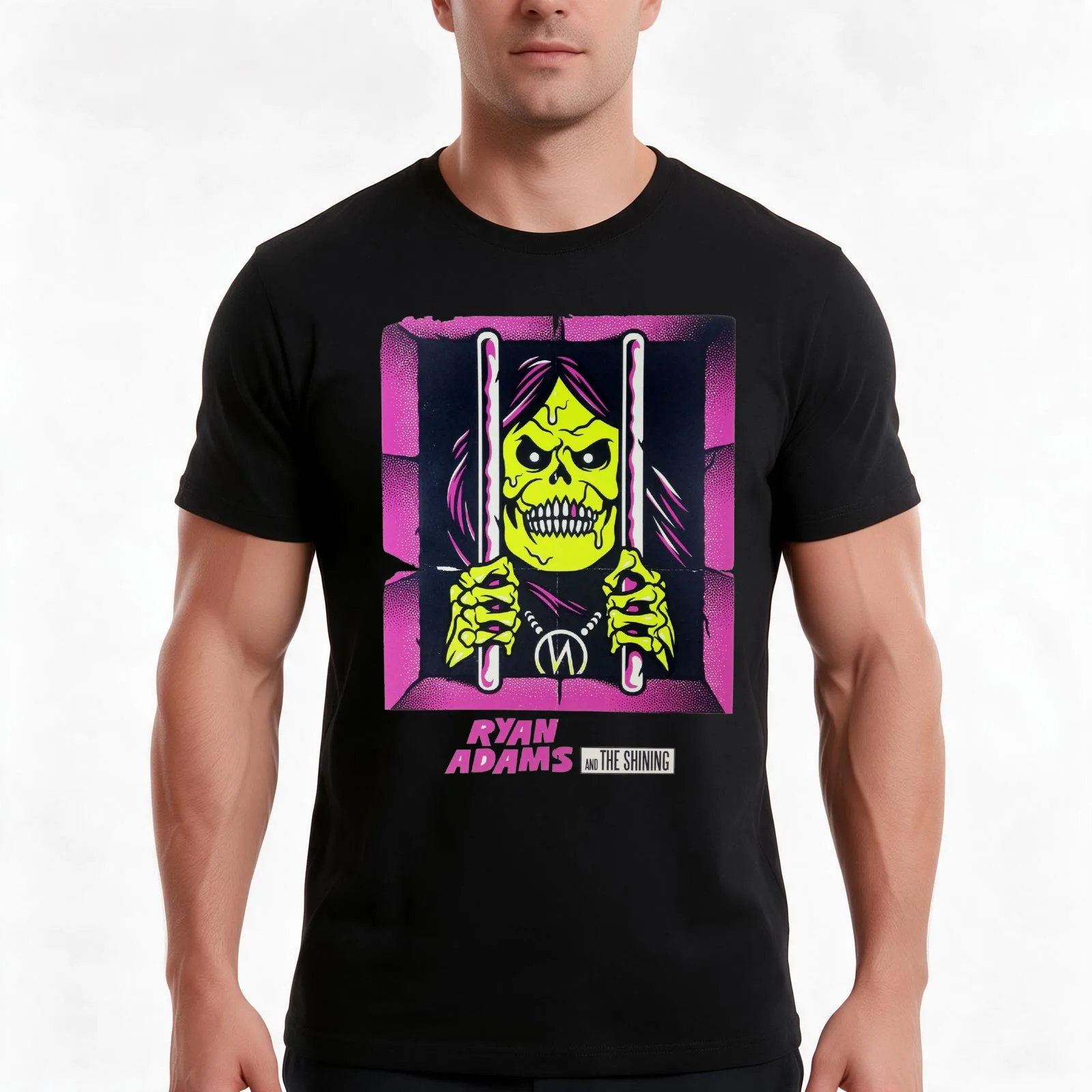ryan violet skeleton T-Shirt, Summer Casual Cotton Tee, Oversized Streetwear Tops, Vintage Graphic Print, Loose Fit Short Sleeve
