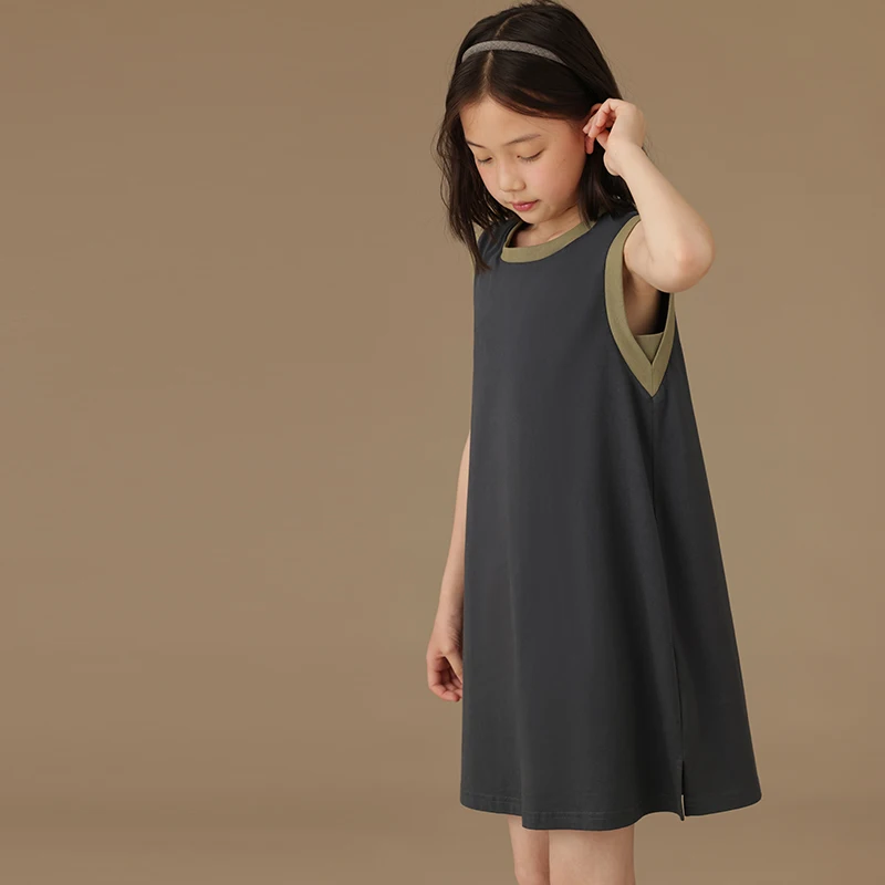 

Kids Clothes Girl Kids Navy Bluey Vest Skirt Summer Dress Sundress New Clothing Cotton Casual Girls Dress Girls Elegant Dresses