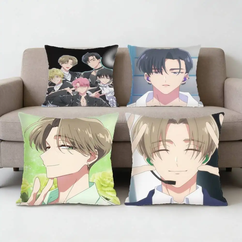 

Ragna Crimson Crimson Pillow Case Anti-dustmite Pillowcase Invisible zipper silky Sofa cushion cover for bedroom