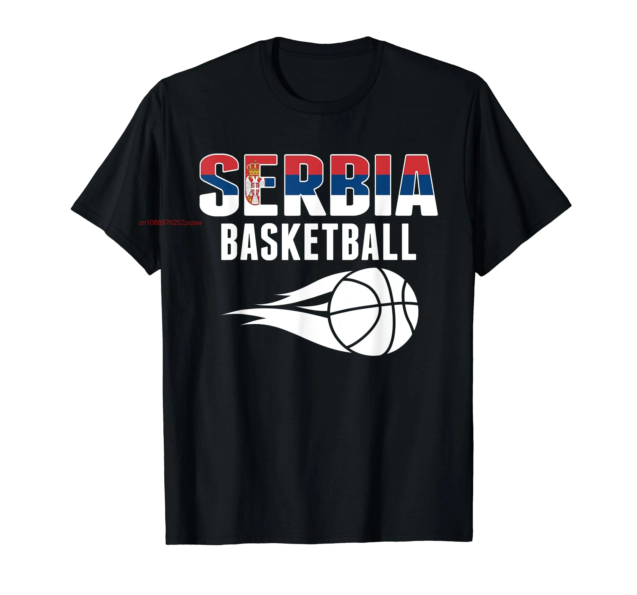 100% Cotton Serbia Basketball Fans Serbian Flag Sport Lovers T-Shirt MEN WOMEN UNISEX T Shirts Size S-6XL