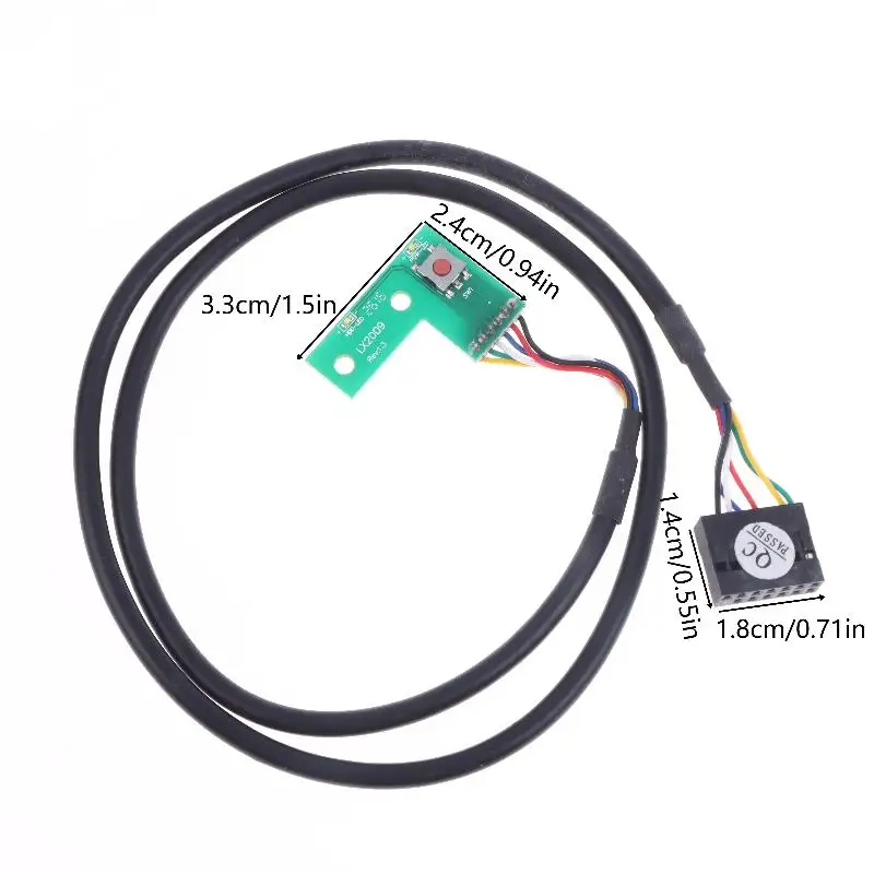 Lenovo H500 H515 H520 H530 Placa de interruptor de botão liga / desliga e cabo Peça de reparo de computador DIY para desktops