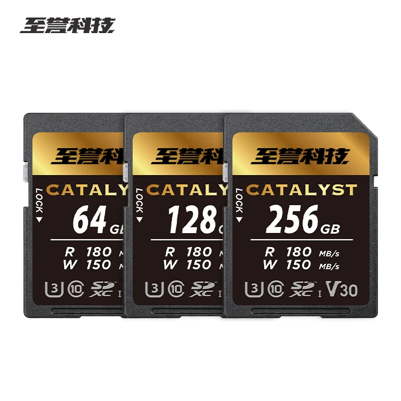 Original EXASCEND V30 U3 SD Card 64GB 128GB 256GB Max 180Mb/s Read SDXC Memory Card for Camera Class 10 Video Storage Cards