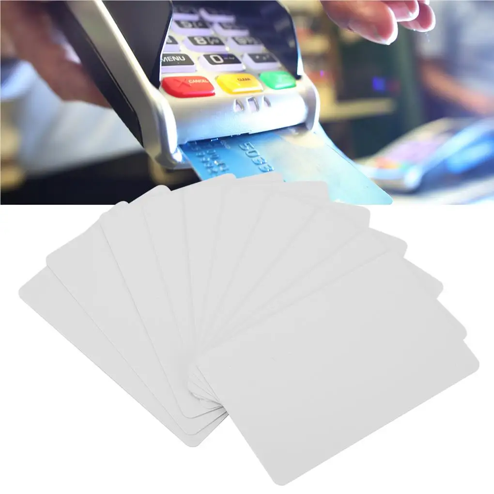 10 Pieces Contactless Smart White Card IC 13 56MHz RFID Readable Cards Key Tag Access Control Highway Parking Lot