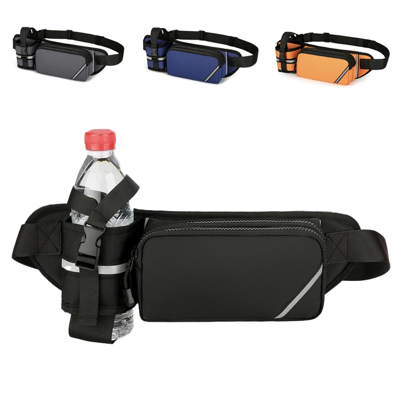 

Men's Sport Waist Bag Chest Bag Small Bag with Water Bottle Fixing Pocket for Gym Running Hiking Outdoor Travel Campus School