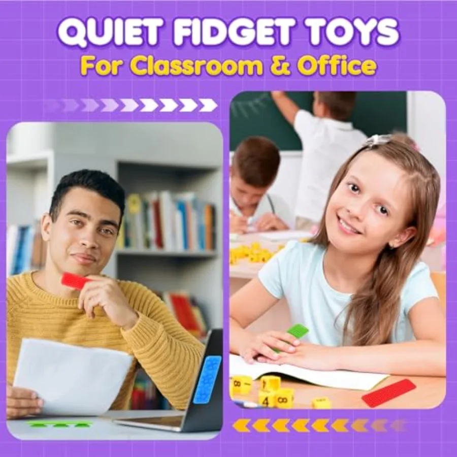 Quality Assurance Sensory Fidget Toys Adults: 24 Pack Textured Suction Toys for Autism Calming - Sensory Stickers for Stress Re view 4