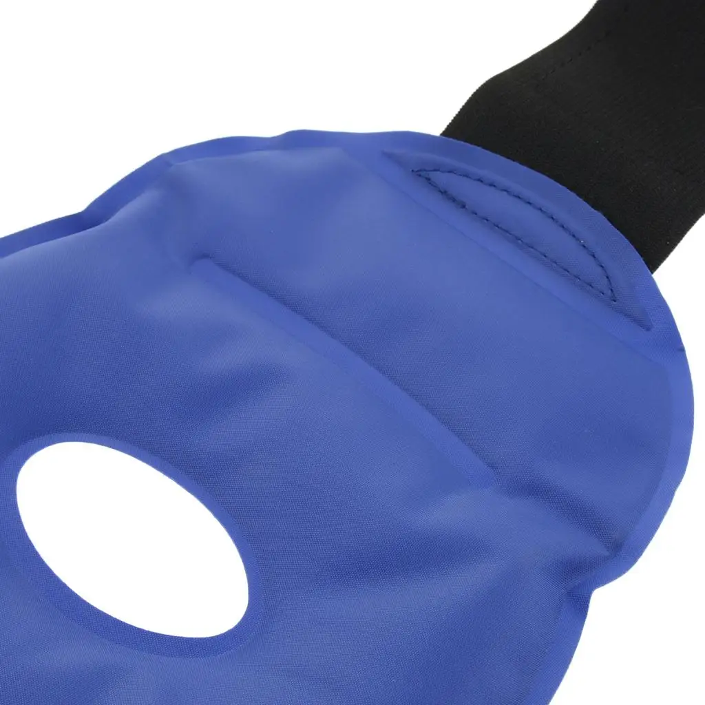Gel Ice Bag for Knees Soft Nylon Cold and Heat Therapy Wrap Compression Support for Trauma and Discomfort