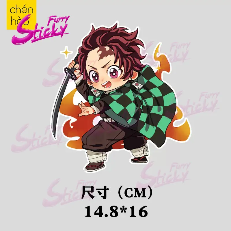 Funny Demon Slayer Anime Sticker  Laptop Sticker Trunk Sticker Wall Decals Classic Toys Waterproof Sunscreen Car Stickers