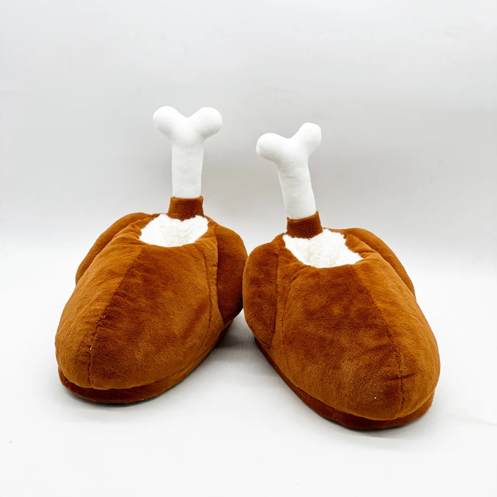 

Highland Cow Turkey Plush Slippers Women Men Soft House Shoes Thanksgiving Day Stuffed Indoor Slippers