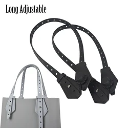 TANQU Bidirectional Adjustable Leather Belt long o bag Handles straps with Clasp for Obag Basket  Women Handbag O Bag