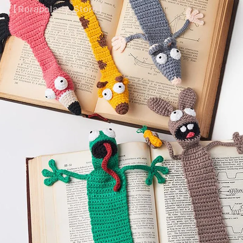 Crochet Animal Bookmark Cute Creative Crochet Reading Bookmark Knitted Book Marks For Reading Handmade Crocheted Bookmark For Te