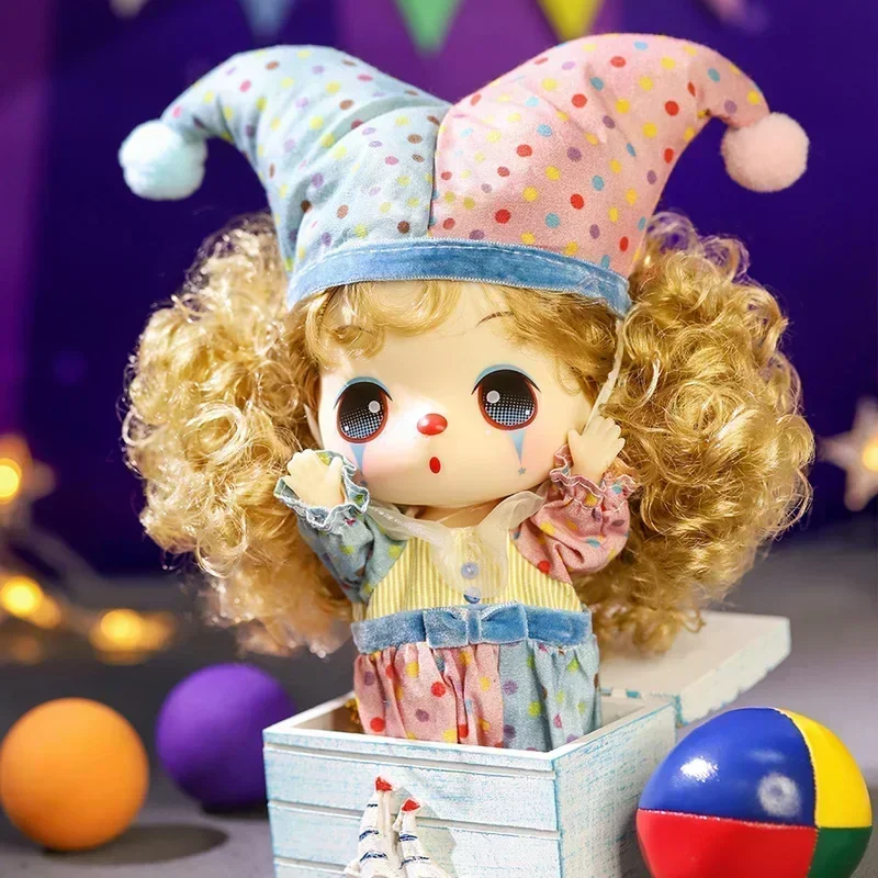 Muñeco confundido de payaso de 18cm, juguetes Kawaii, figuras de acción de Anime Kawaii, periférico, decoración de escritorio única, modelo, juguete de regalo sorpresa