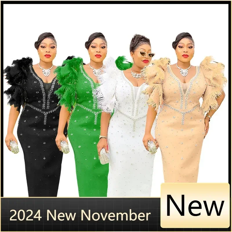 

Customized Elegant Church Dresses for Women Party Bodycon Long Sleeves with Lace Appliques Sheath Classy Occasion African Weddin