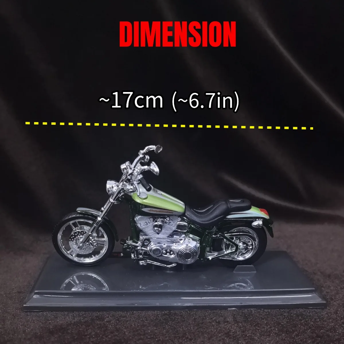 한정판 1:18 스케일 HD 2004 FXSTDSE CVO 미니 오토바이 모델, 레플리카 차량 모토 미니어처 피규어 어린이 크리스마스 선물 장난감
