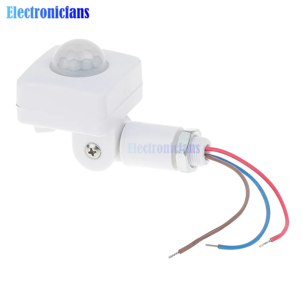 Imagem -02 - Mini Corpo Humano Sensor Infravermelho Pir Interruptor de Detector de Movimento Levou Inundação de Abertura Ajustável para Casa Inteligente 12 mm 10 mm ac 85265v